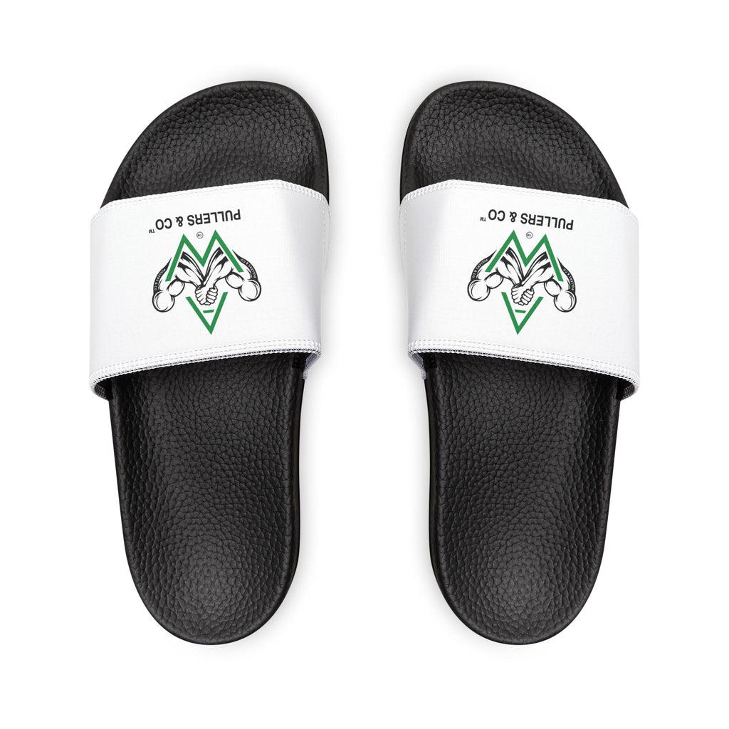 Men's Logo Slide Sandals — Pulllers & Co. Removable Strap Pool Slides