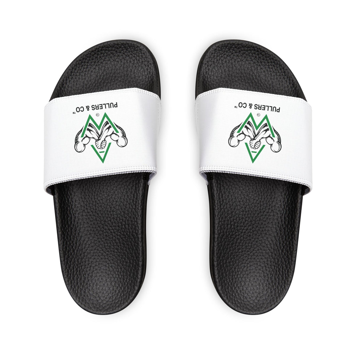 Men's Logo Slide Sandals — Pulllers & Co. Removable Strap Pool Slides