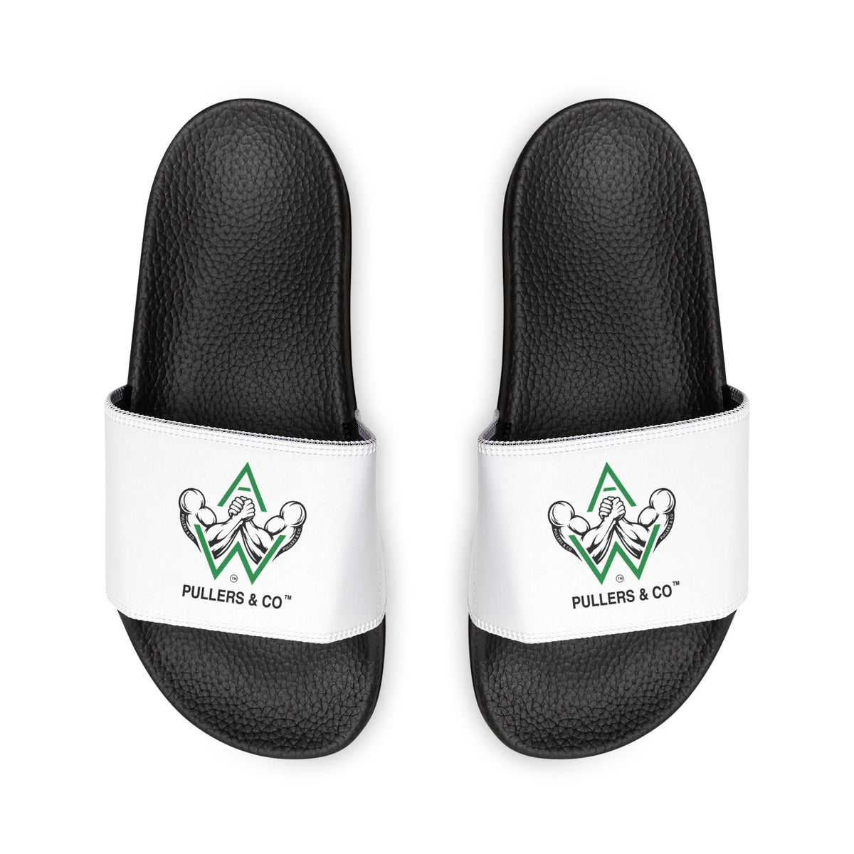 Men's Logo Slide Sandals — Pulllers & Co. Removable Strap Pool Slides