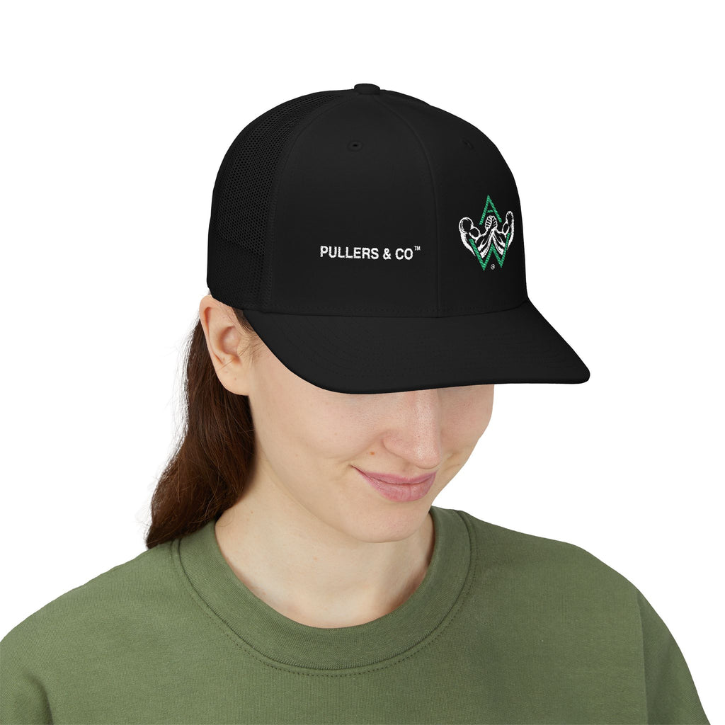 Embroidered Trucker Cap | Pullers & Co. Rope Logo Snapback