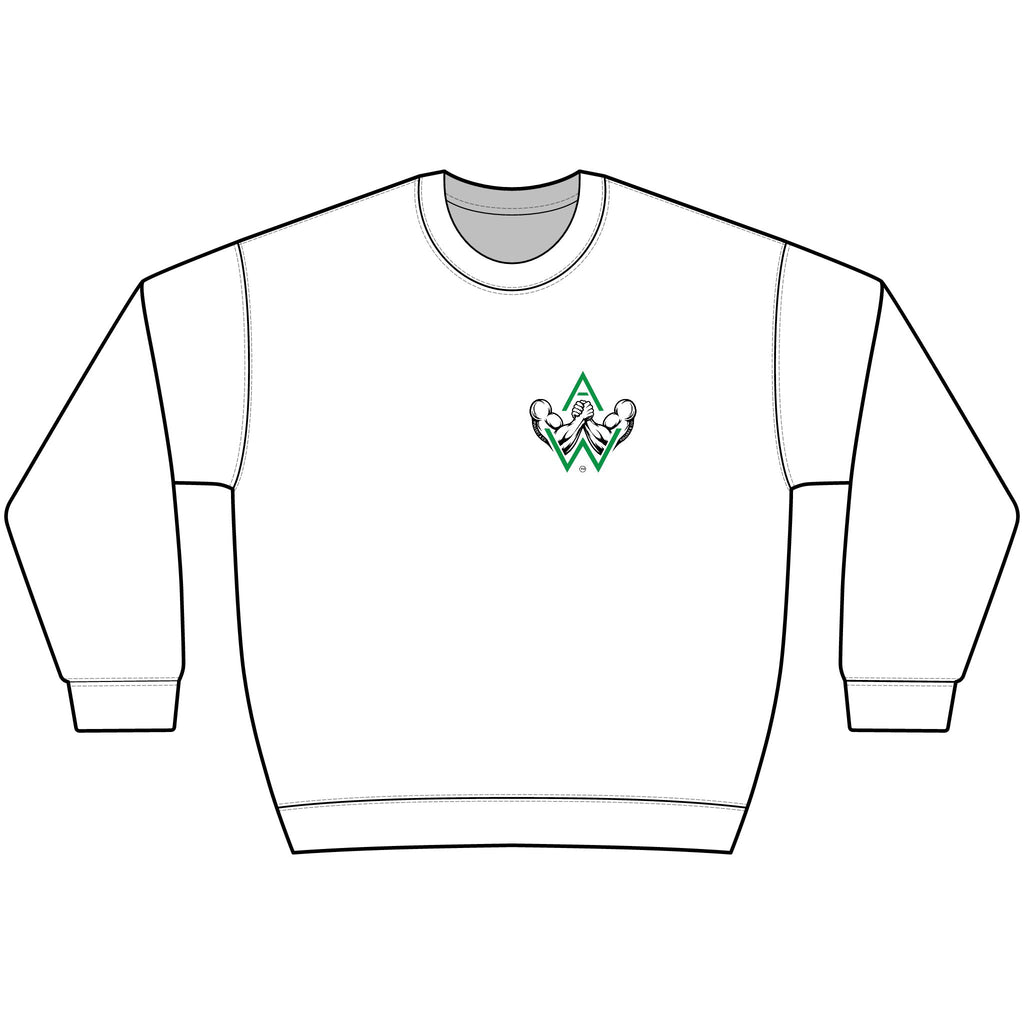 Arm Wrestling Crewneck Sweatshirt Unisex | Classic Arm Emblem & Circular Logo | Pullers & Co.