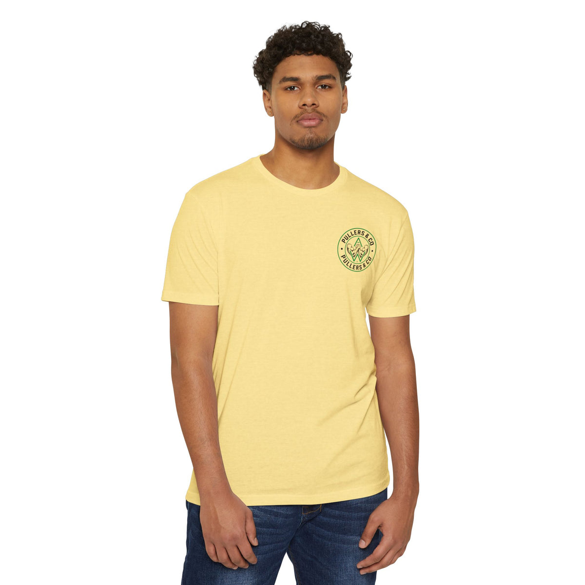 Men's Circular Logo & Classic Arm Emblem T-Shirt | Pullers & Co.