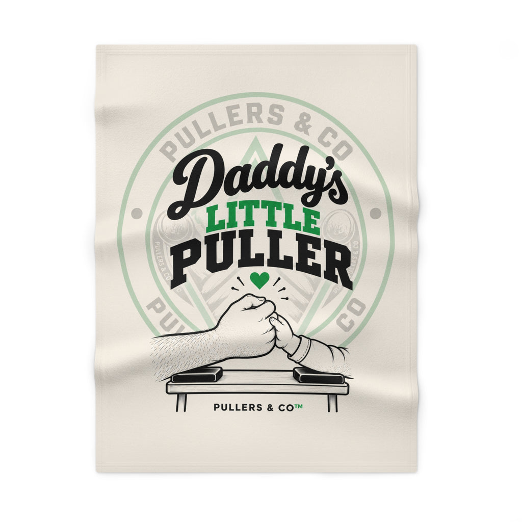 Daddy’s Little Puller Baby Blanket – Soft Fleece Arm Wrestling Design