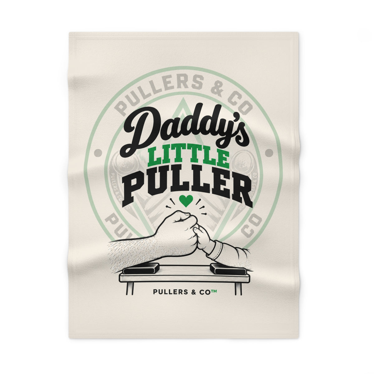 Daddy’s Little Puller Baby Blanket – Soft Fleece Arm Wrestling Design