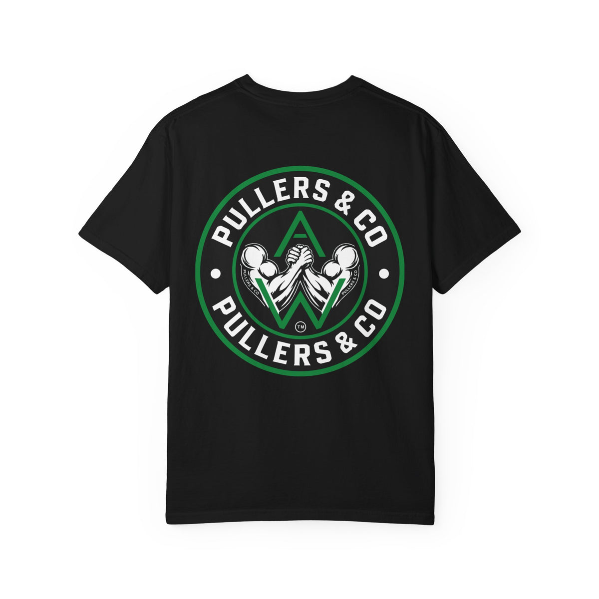 Classic Arm Wrestling Logo T-Shirt Unisex | Pullers & Co. Comfort Colors 1717 Tee