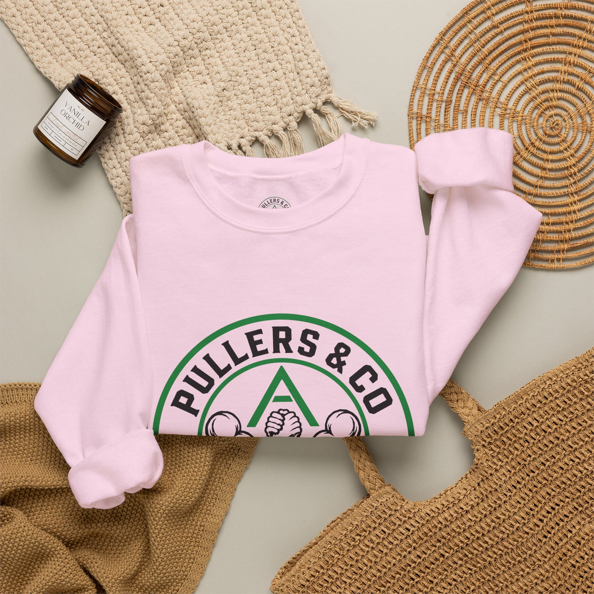 Men's Crewneck Sweatshirt Circular Logo - UNISEX | Pullers & Co.