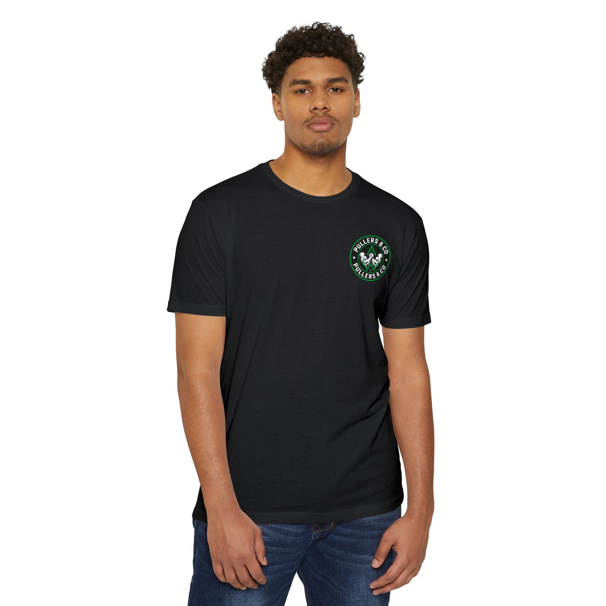 Men's Circular Logo & Classic Arm Emblem T-Shirt | Pullers & Co.