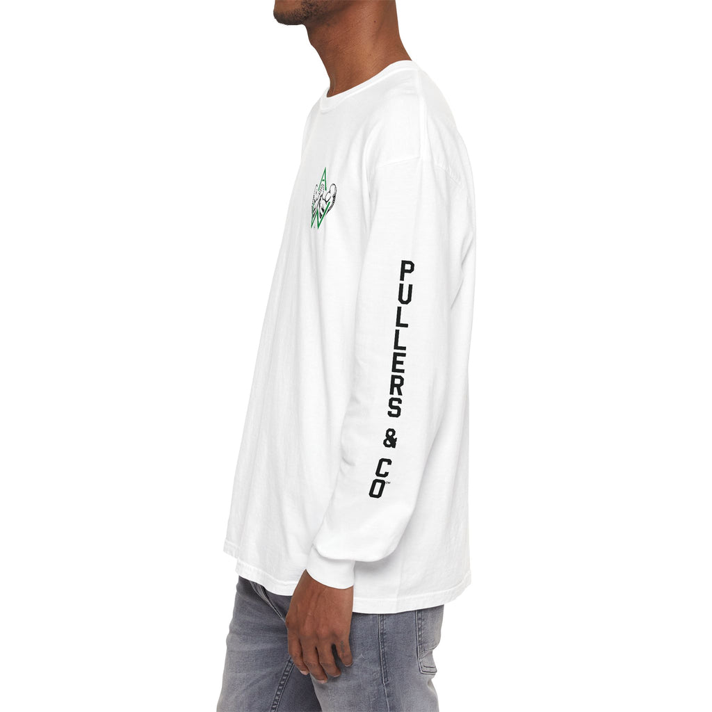 Arm Wrestling Long Sleeve T-Shirt, Unisex | Classic Arm Emblem & Circular Logo | Pullers & Co.