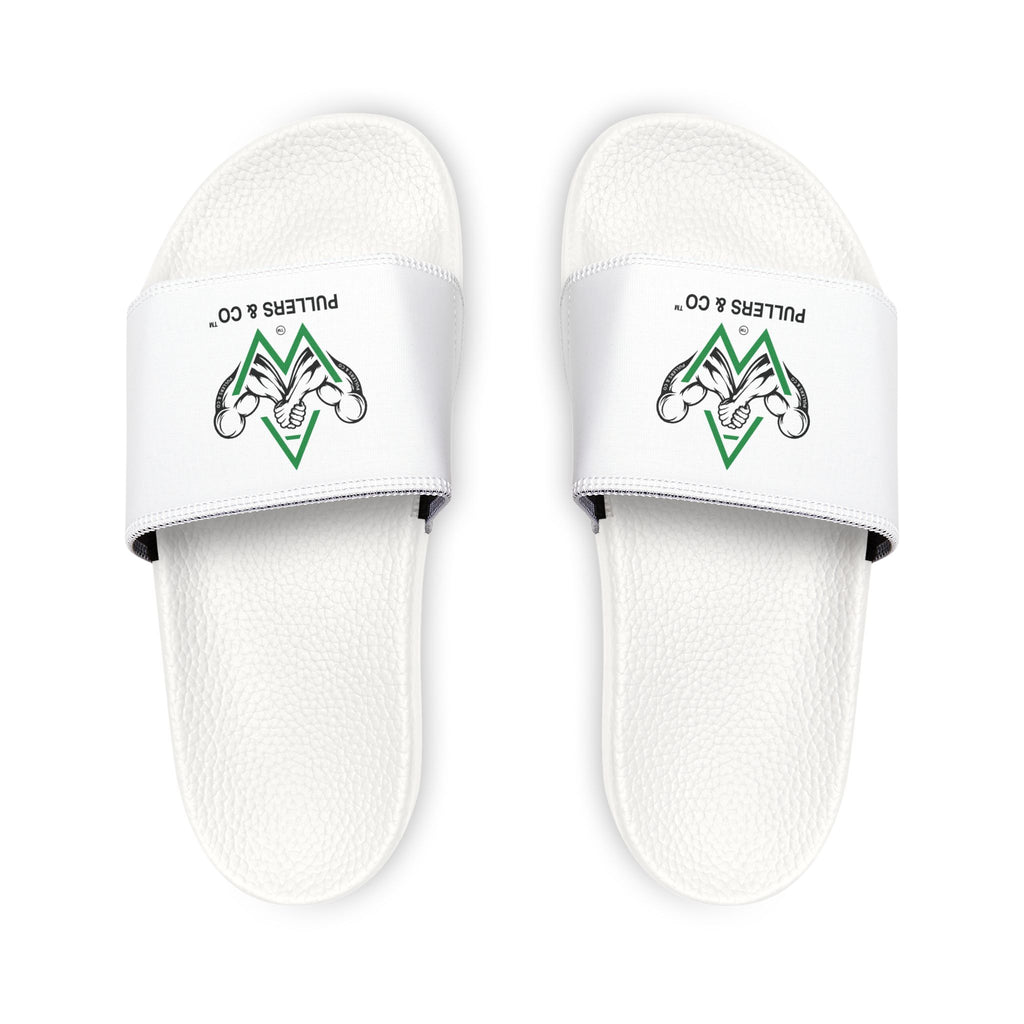 Men's Logo Slide Sandals — Pulllers & Co. Removable Strap Pool Slides