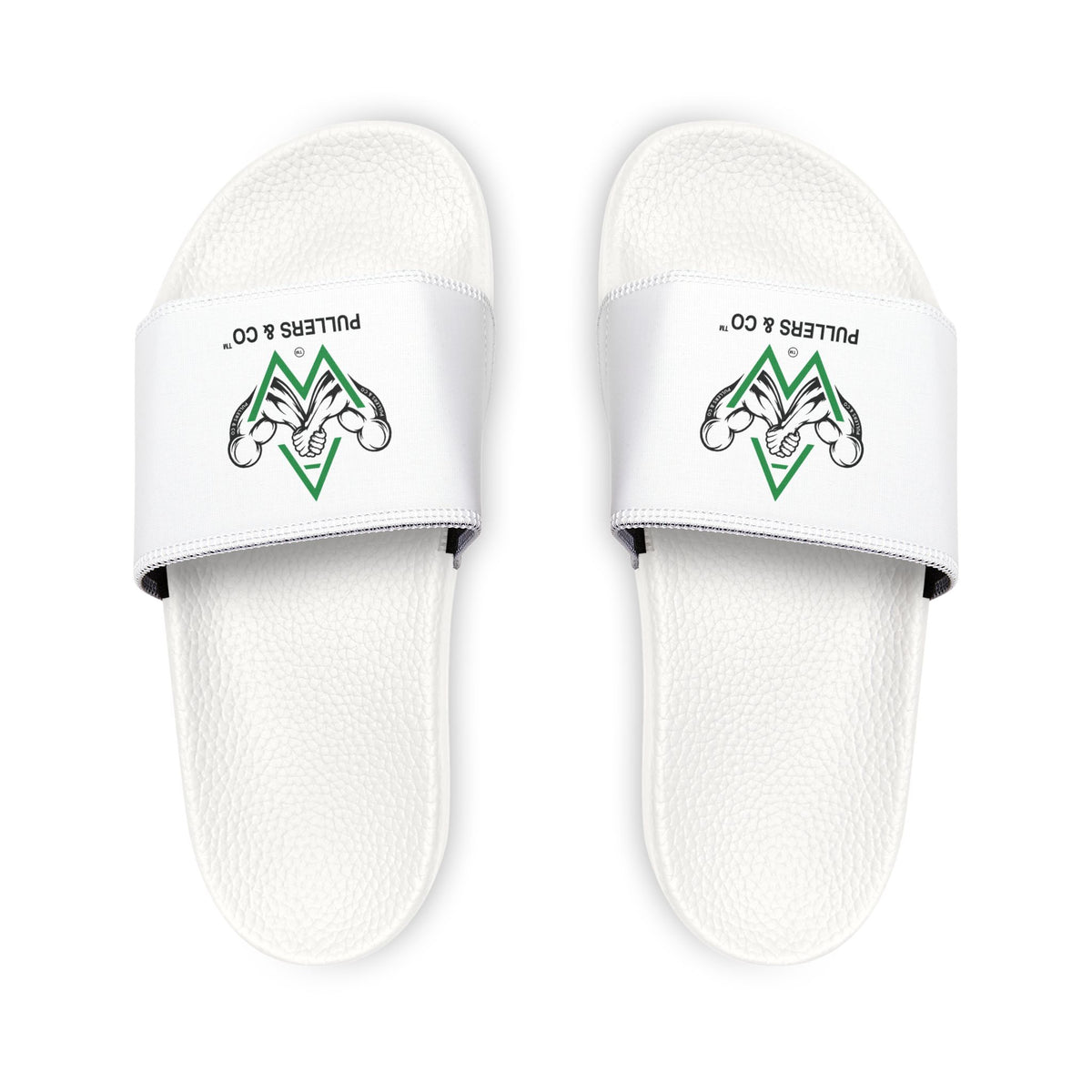 Men's Logo Slide Sandals — Pulllers & Co. Removable Strap Pool Slides
