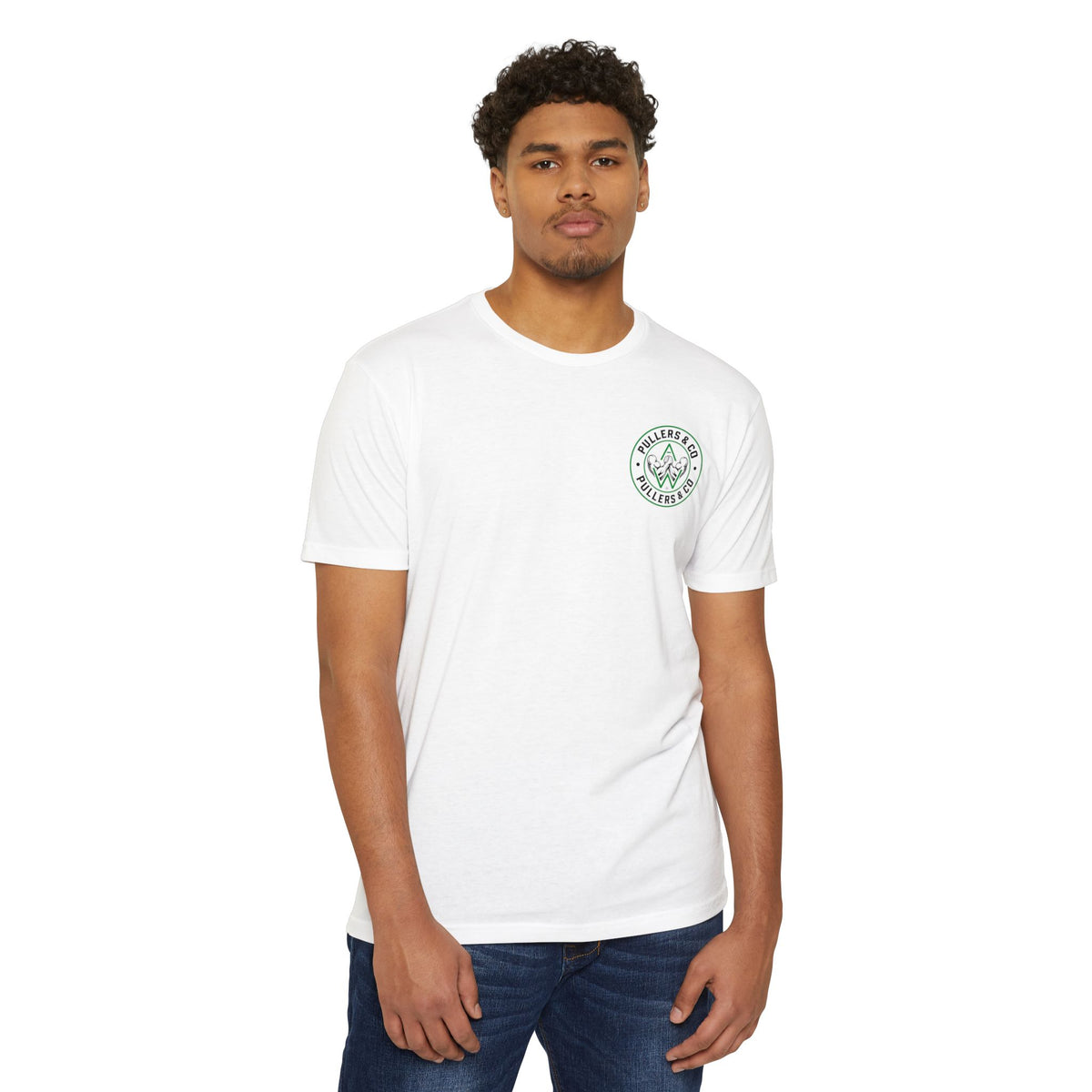 Men's Circular Logo & Classic Arm Emblem T-Shirt | Pullers & Co.
