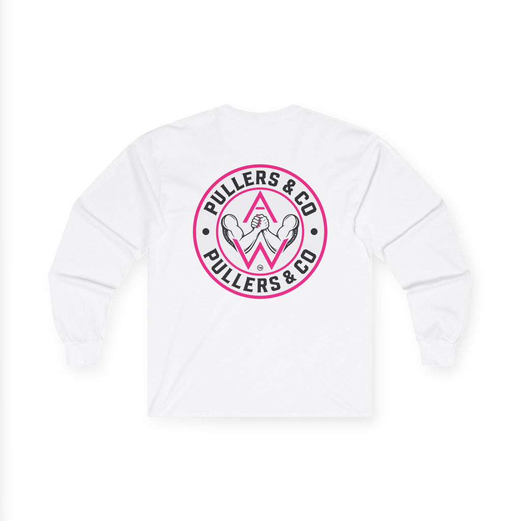 Breast Cancer Awareness Long Sleeve Tee — "Boooo-bies! Pulling for a Cure"