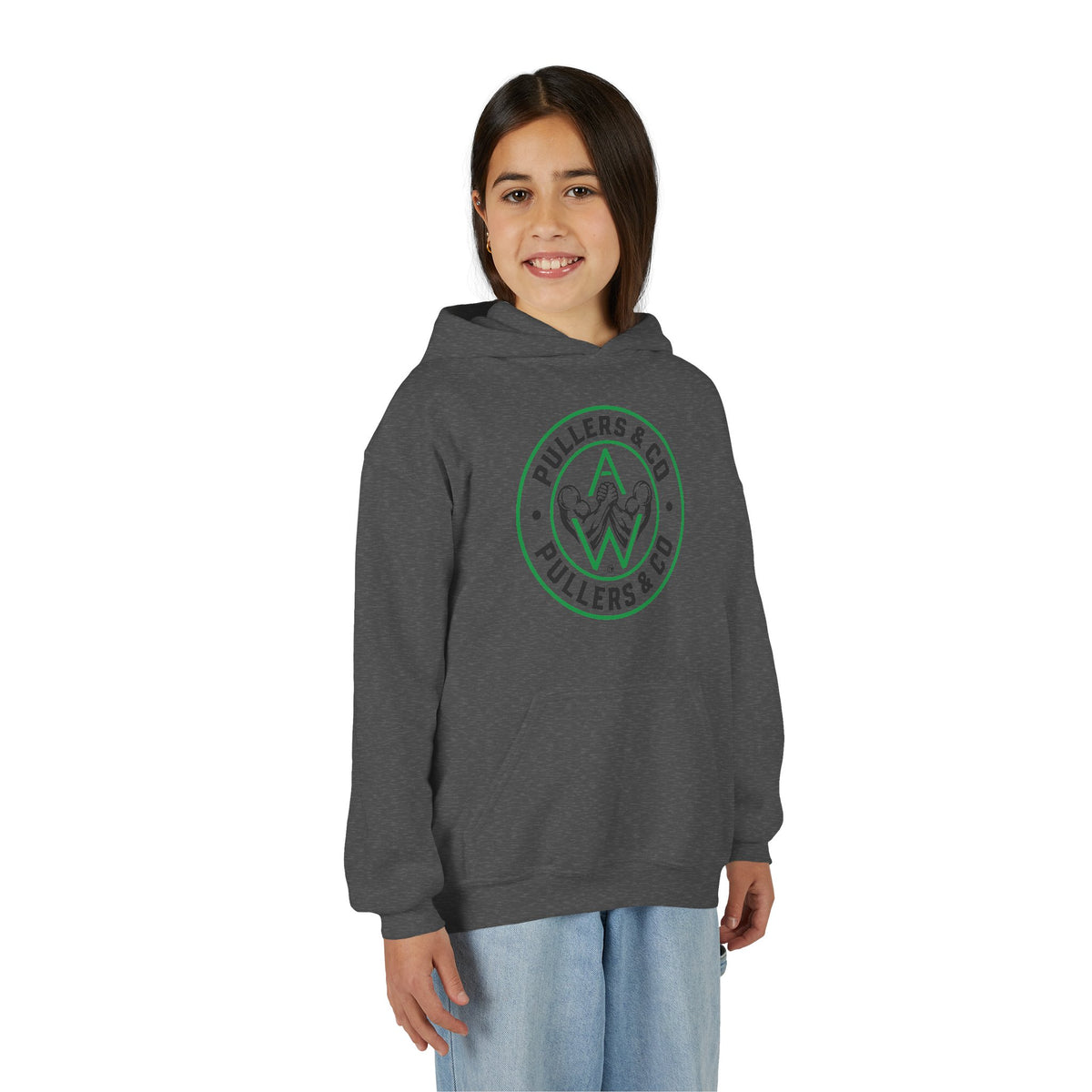 Youth Pullover Hoodie - Circular Logo - UNISEX | Pullers & Co.