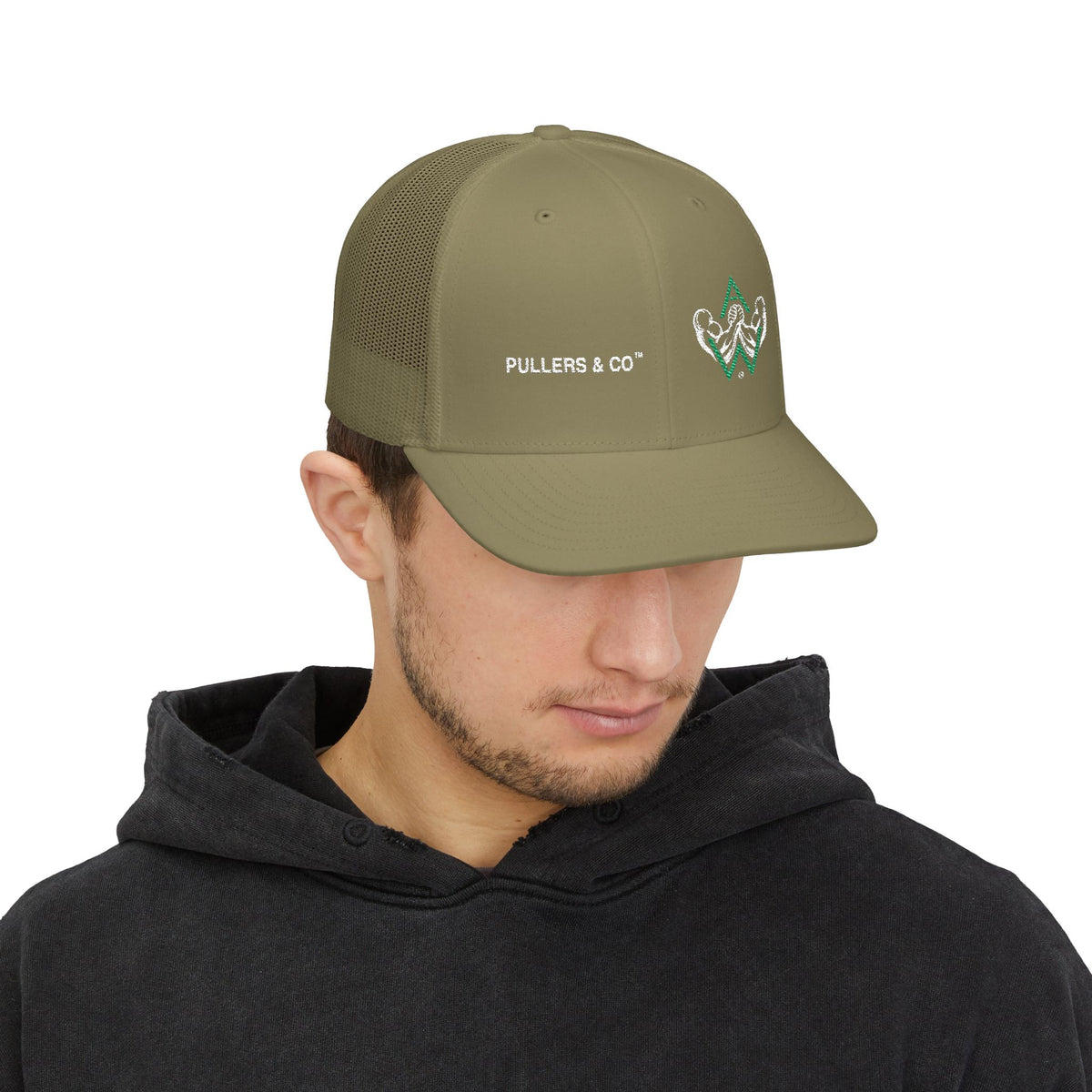 Embroidered Trucker Cap | Pullers & Co. Rope Logo Snapback