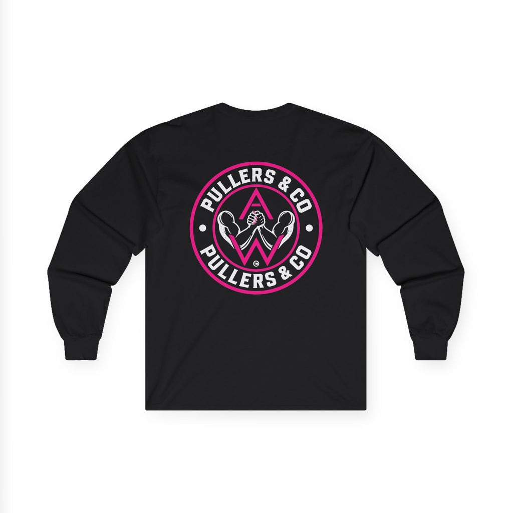 Breast Cancer Awareness Long Sleeve Tee — "Boooo-bies! Pulling for a Cure"