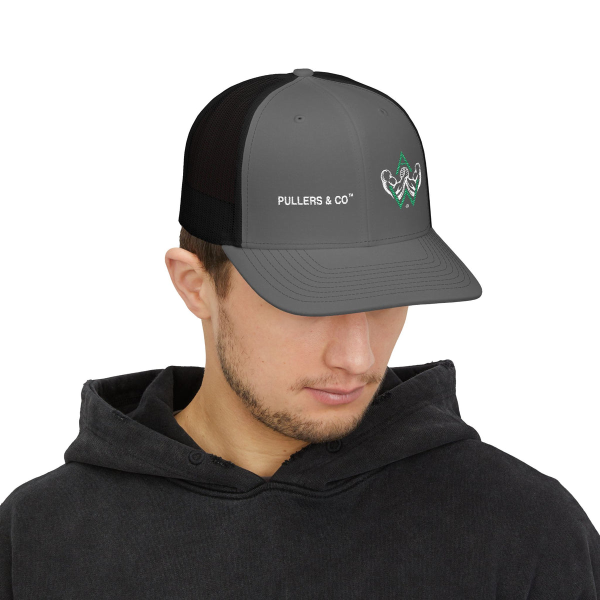 Embroidered Trucker Cap | Pullers & Co. Rope Logo Snapback