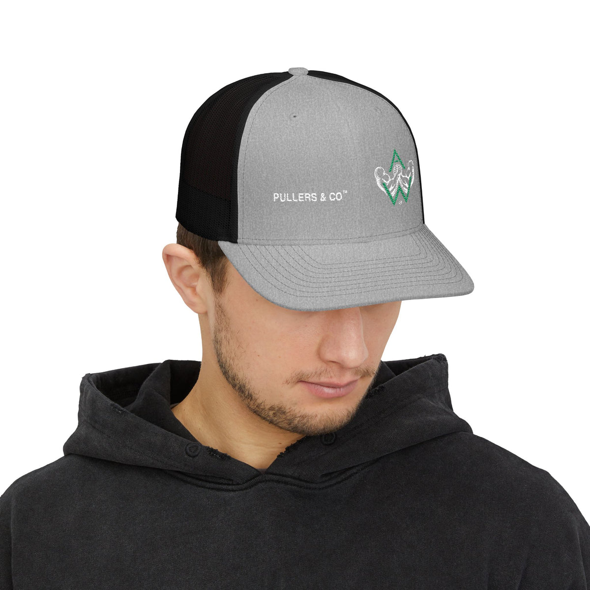 Embroidered Trucker Cap | Pullers & Co. Rope Logo Snapback