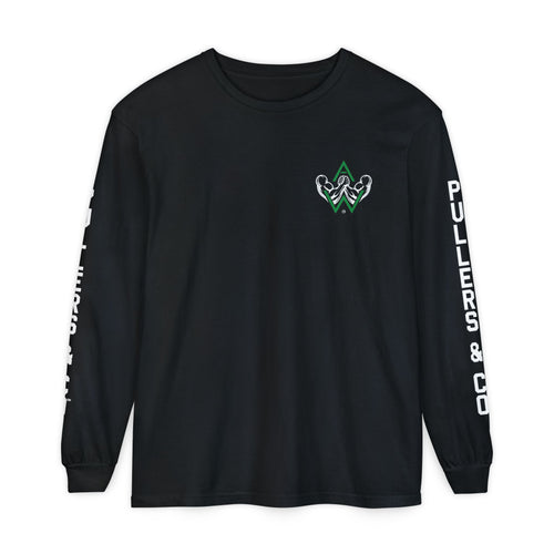Arm Wrestling Long Sleeve T-Shirt, Unisex | Classic Arm Emblem & Circular Logo | Pullers & Co.