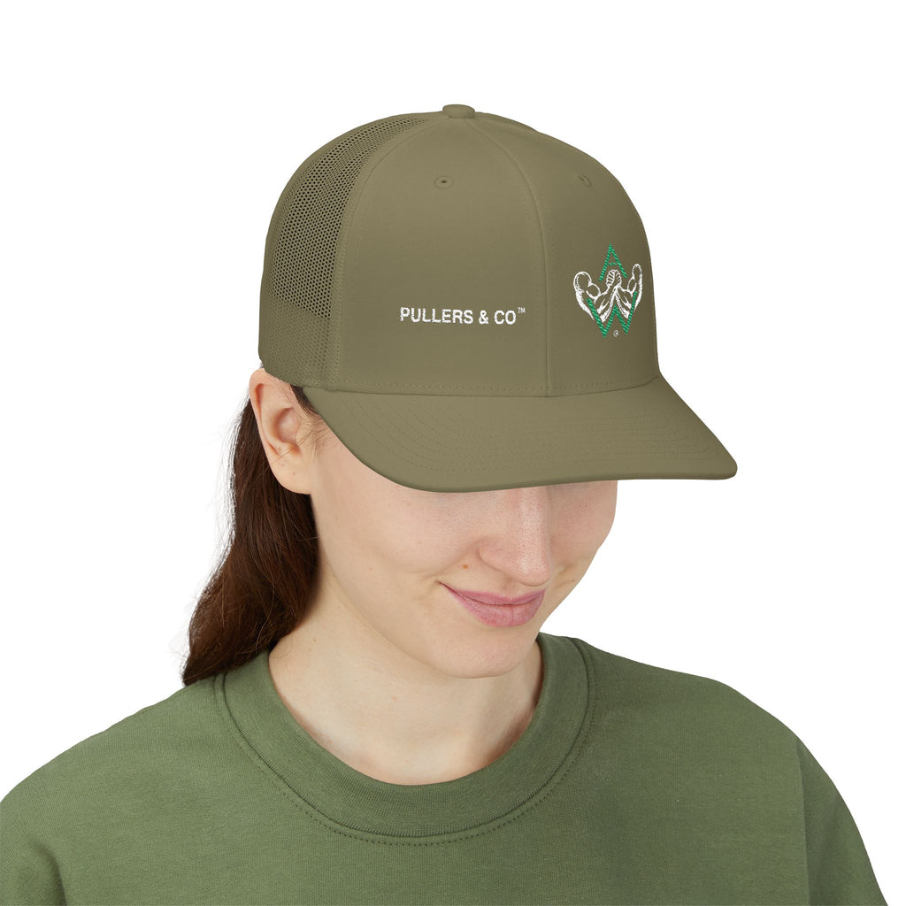 Embroidered Trucker Cap | Pullers & Co. Rope Logo Snapback