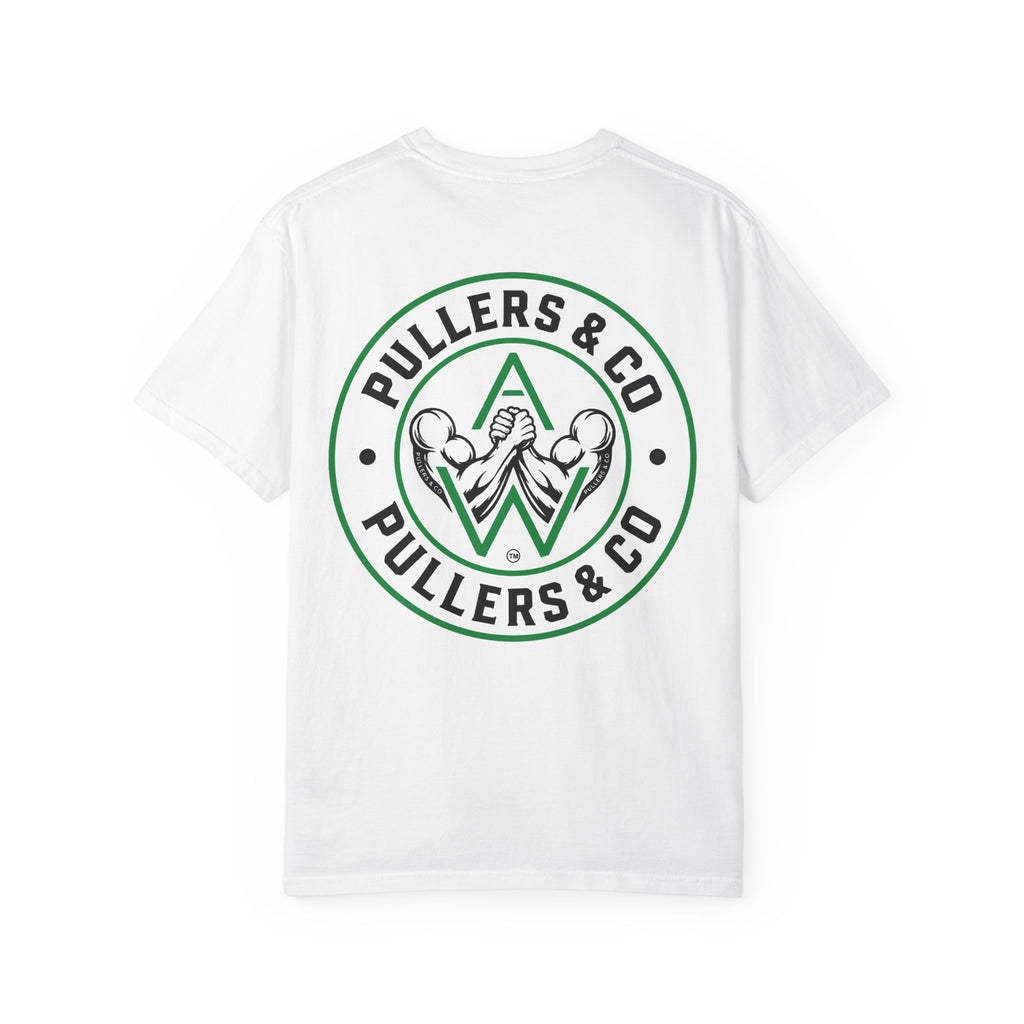 Classic Arm Wrestling Logo T-Shirt Unisex | Pullers & Co. Comfort Colors 1717 Tee