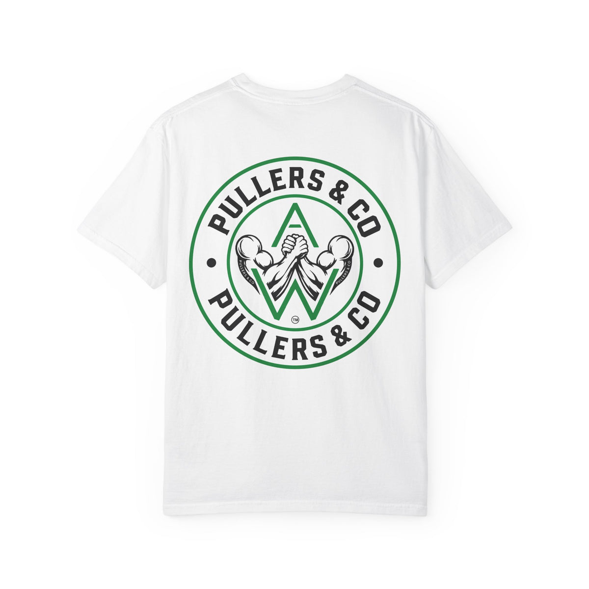 Classic Arm Wrestling Logo T-Shirt Unisex | Pullers & Co. Comfort Colors 1717 Tee