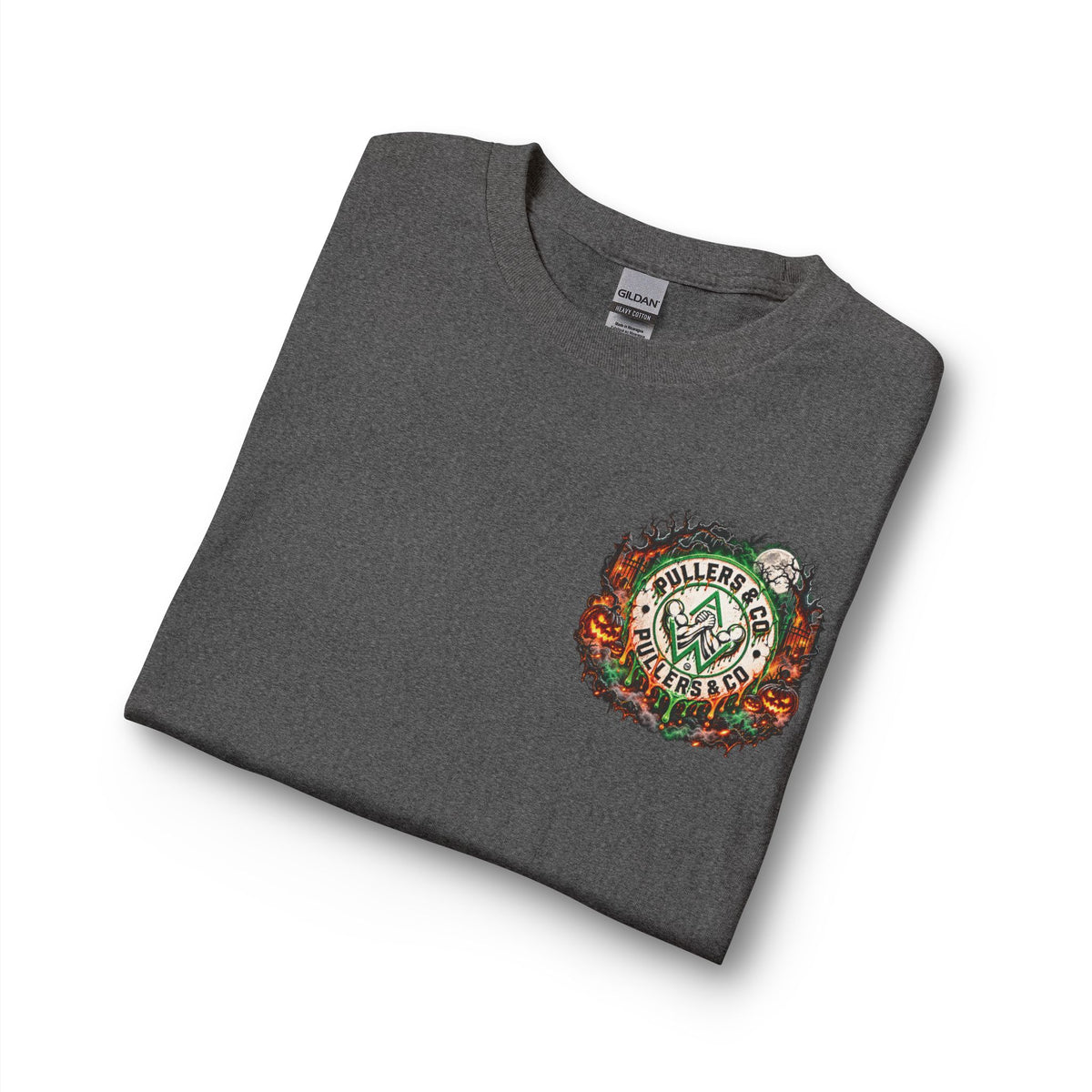 Halloween Arm Wrestling Unisex Long Sleeve Shirt | Pullers & Co. Haunted Emblem Tee