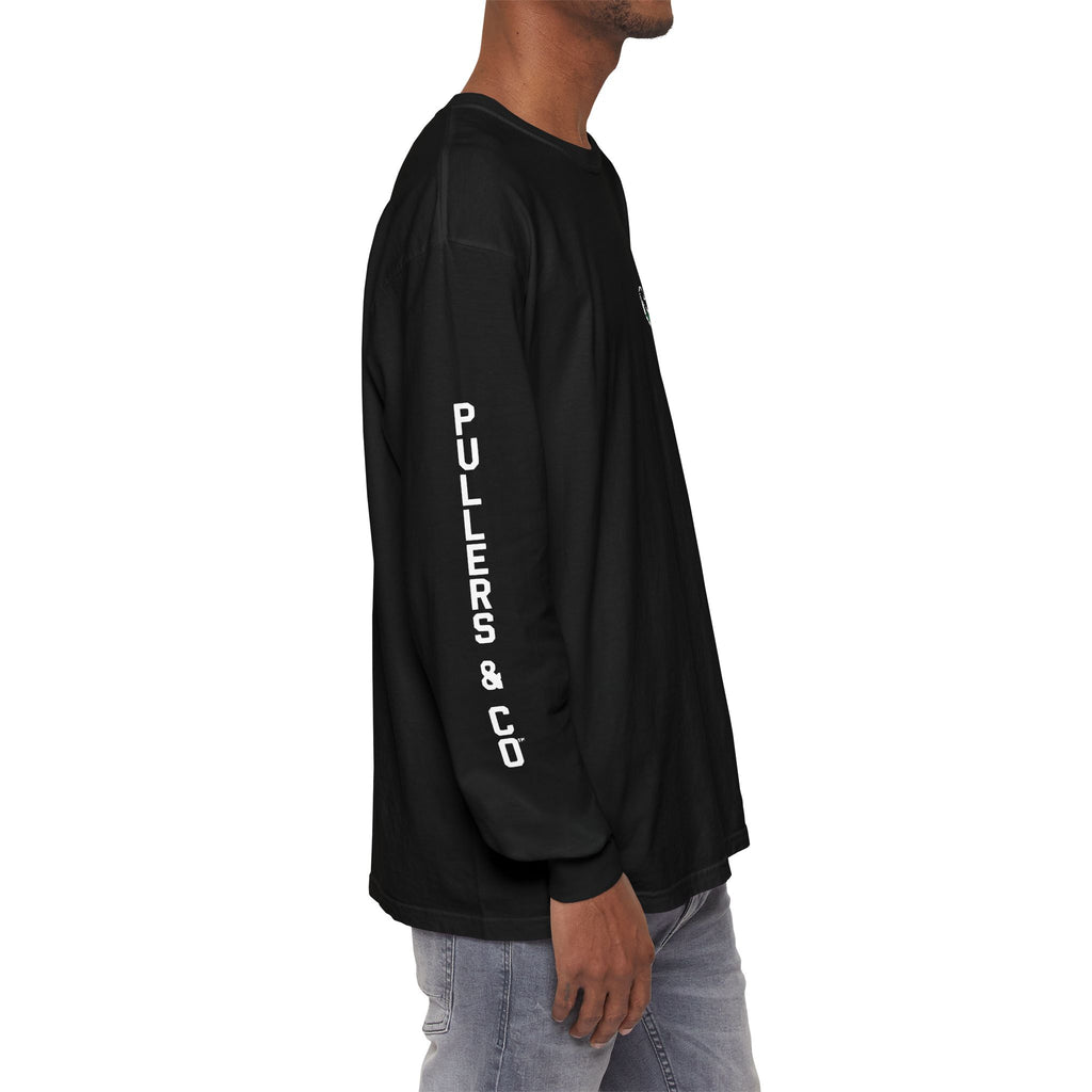 Arm Wrestling Long Sleeve T-Shirt, Unisex | Classic Arm Emblem & Circular Logo | Pullers & Co.