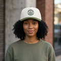 Two-Tone Mountain Patch Cap — Pullers & Co. Embroidered Trucker Hat