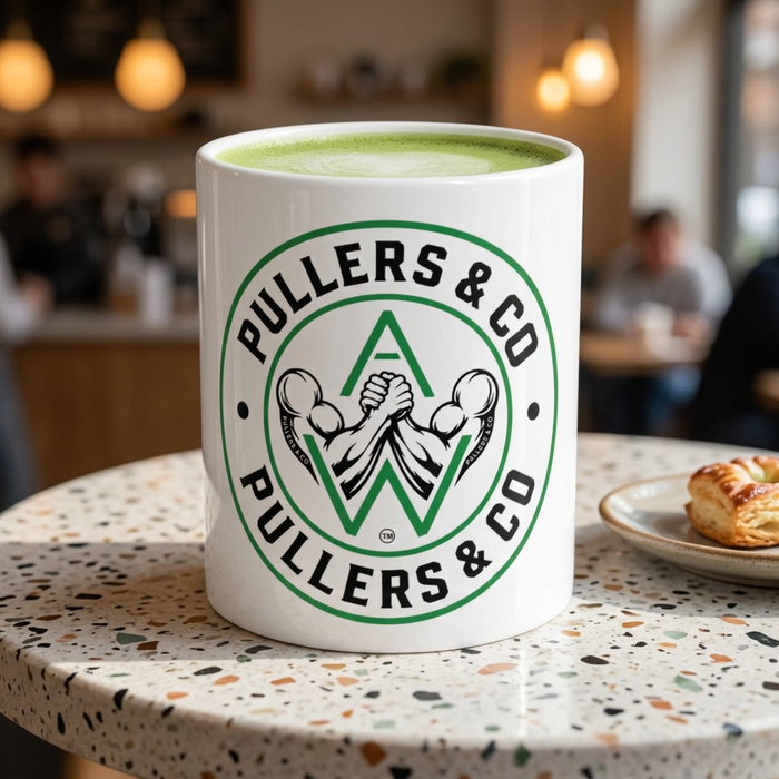 Classic Arm-Wrestling Logo Ceramic Mug | Pullers & Co.
