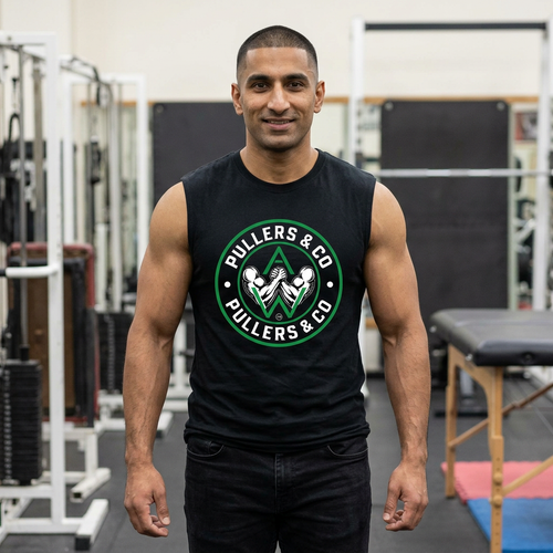 Arm-Wrestling Logo Compression Sleeveless Tank | Pullers & Co.