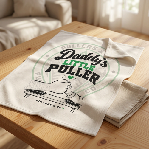 Daddy’s Little Puller Baby Blanket – Soft Fleece Arm Wrestling Design