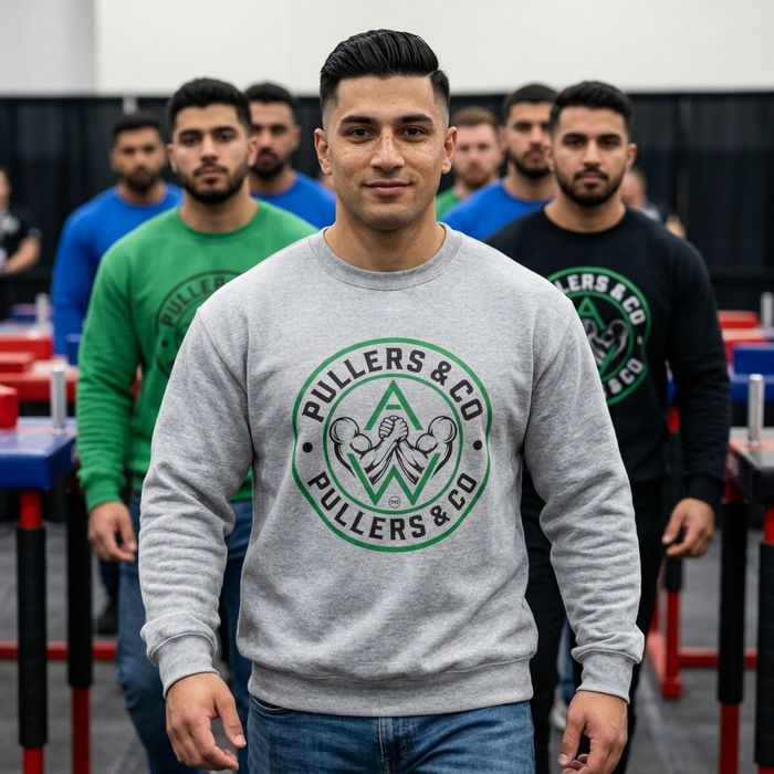 Men's Crewneck Sweatshirt Circular Logo - UNISEX | Pullers & Co.
