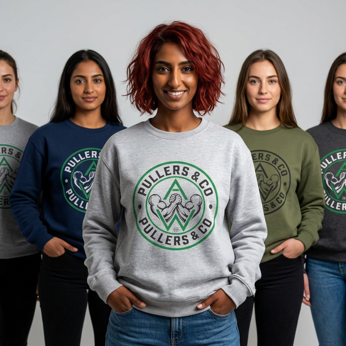 Women's Crewneck Sweatshirt Circular Logo - UNISEX | Pullers & Co.