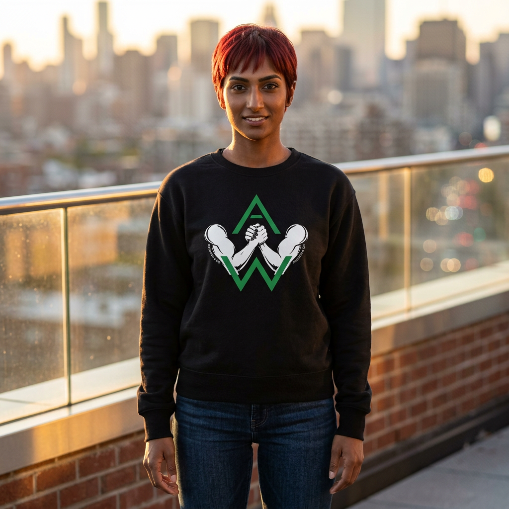 Women’s Arm-Wrestling Logo Cropped Crewneck | Pullers & Co.