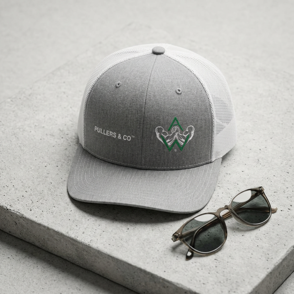 Embroidered Trucker Cap | Pullers & Co. Rope Logo Snapback