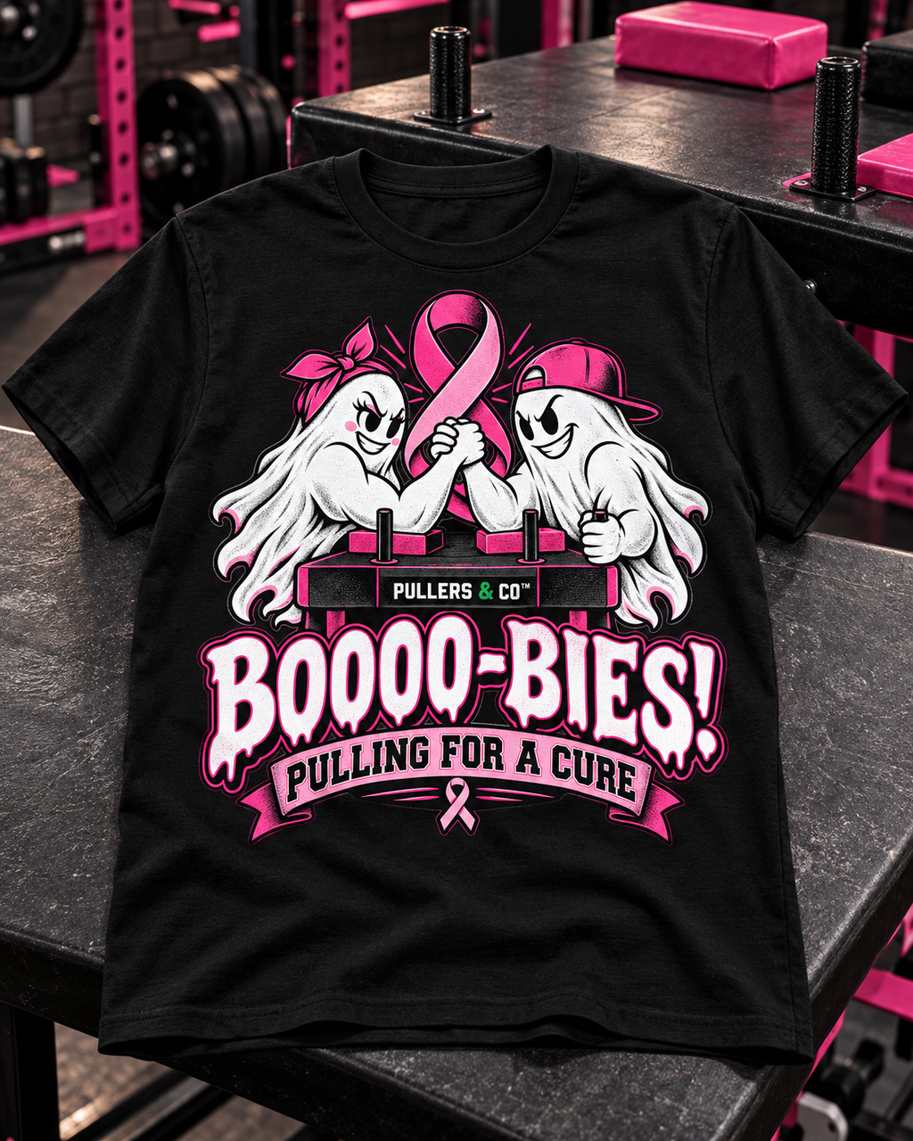 BOOOO-BIES! Pulling for a Cure T-Shirt Unisex | Pullers & Co. Breast Cancer Awareness Tee