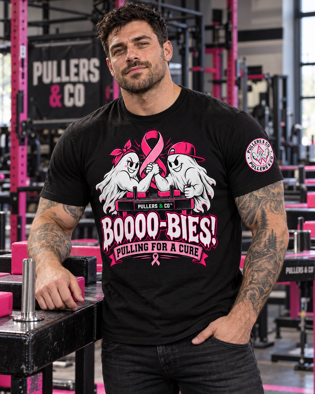 BOOOO-BIES! Pulling for a Cure T-Shirt Unisex | Pullers & Co. Breast Cancer Awareness Tee