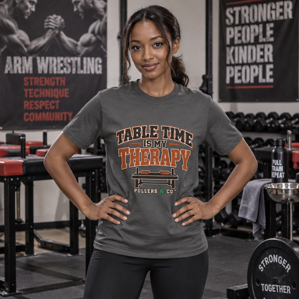 Table Time Is My Therapy Arm Wrestling T-Shirt Unisex | Pullers & Co.