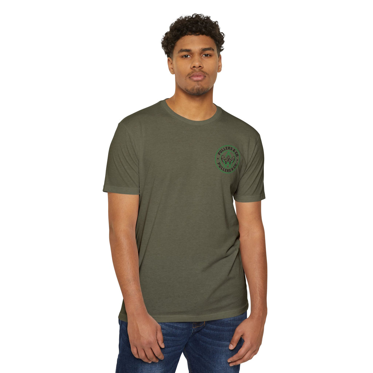 Men's Circular Logo & Classic Arm Emblem T-Shirt | Pullers & Co.