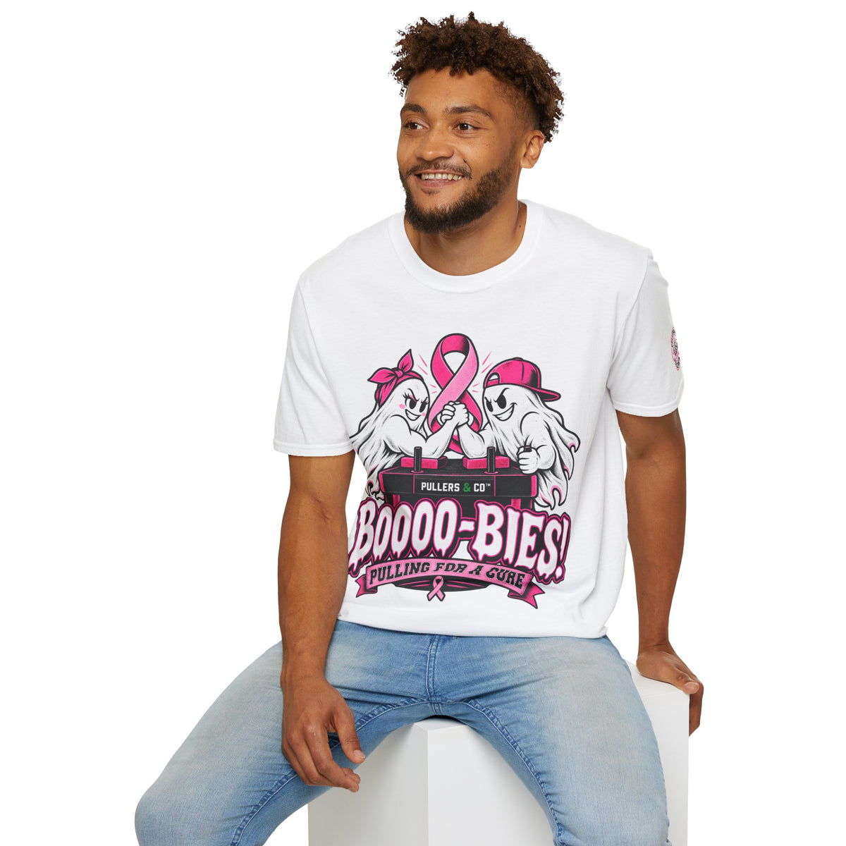 BOOOO-BIES! Pulling for a Cure T-Shirt Unisex | Pullers & Co. Breast Cancer Awareness Tee
