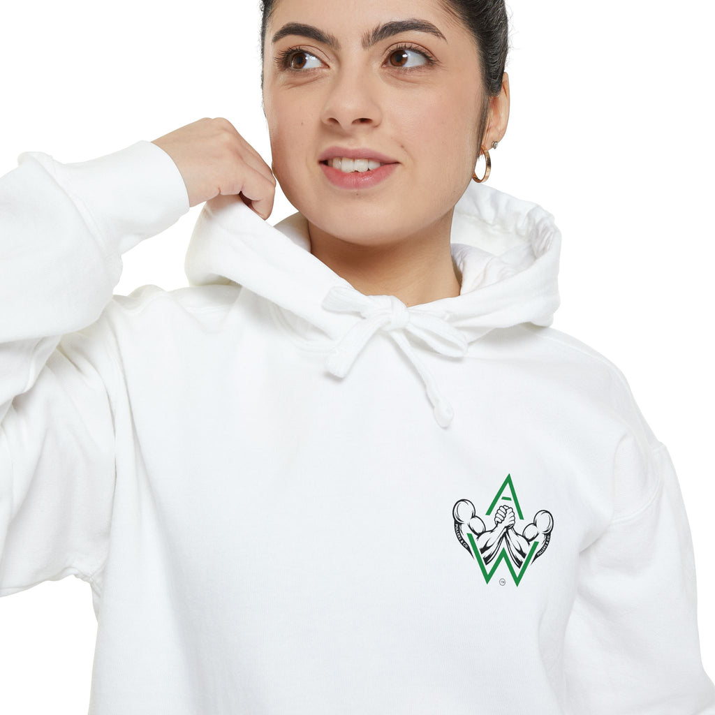 Arm Wrestling Pullover Hoodie Unisex | Classic Arm Emblem & Circular Logo | Pullers & Co.