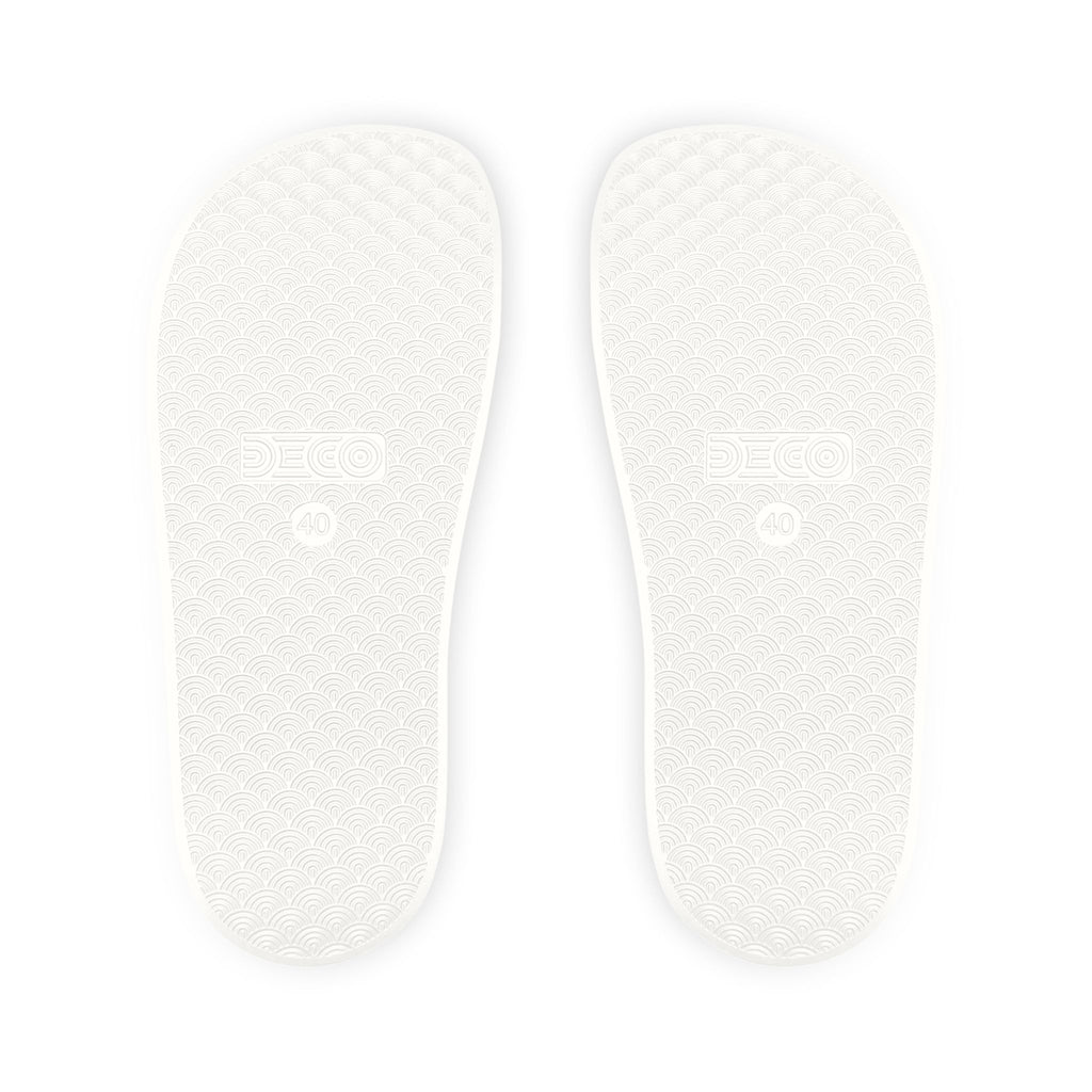 Men's Logo Slide Sandals — Pulllers & Co. Removable Strap Pool Slides
