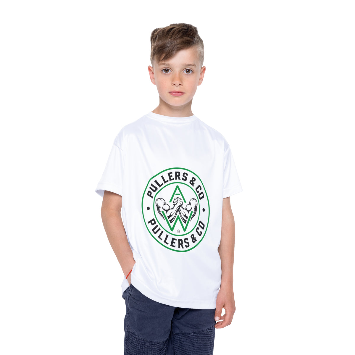 Unisex Kids Sports Jersey Circular Logo  | Pullers & Co.