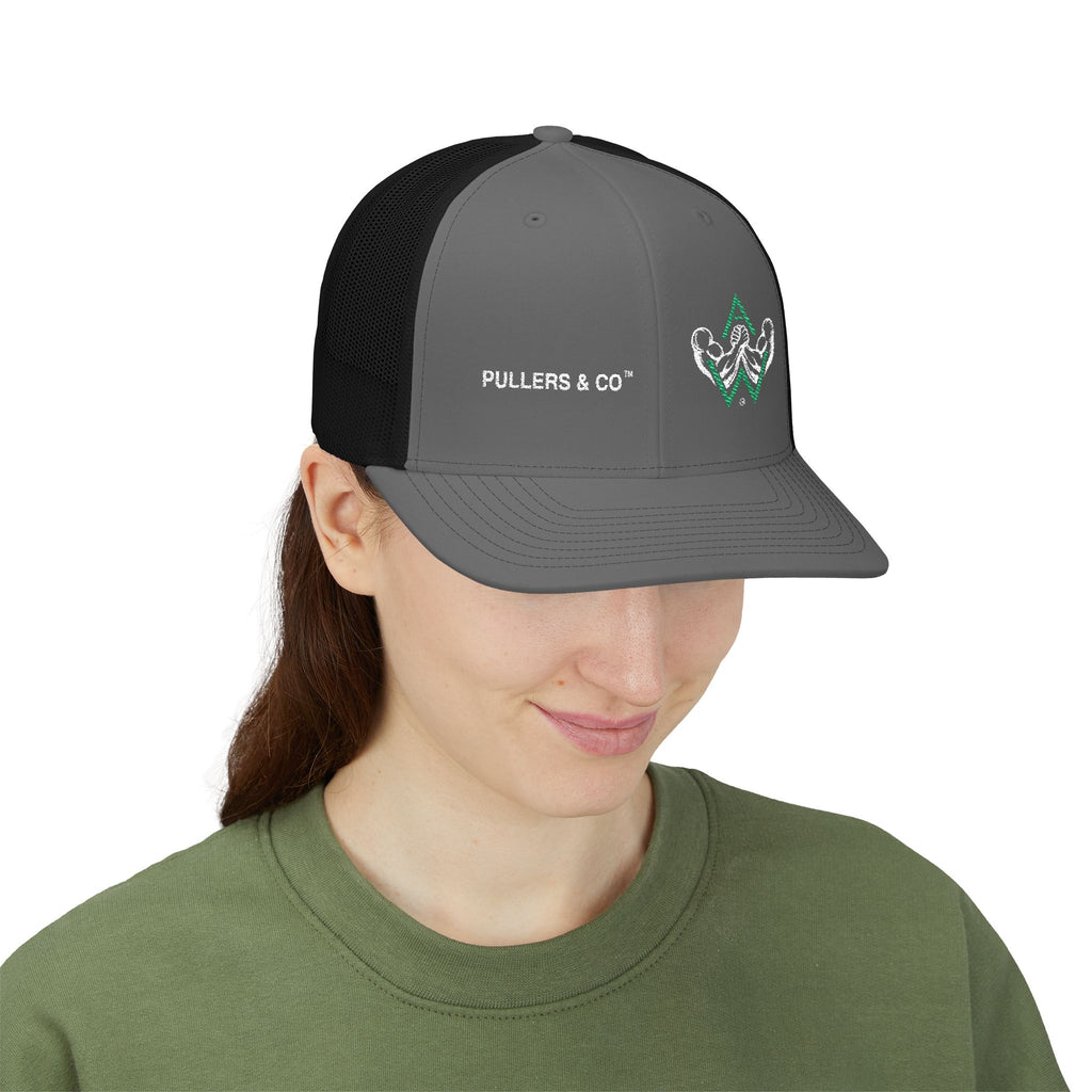 Embroidered Trucker Cap | Pullers & Co. Rope Logo Snapback