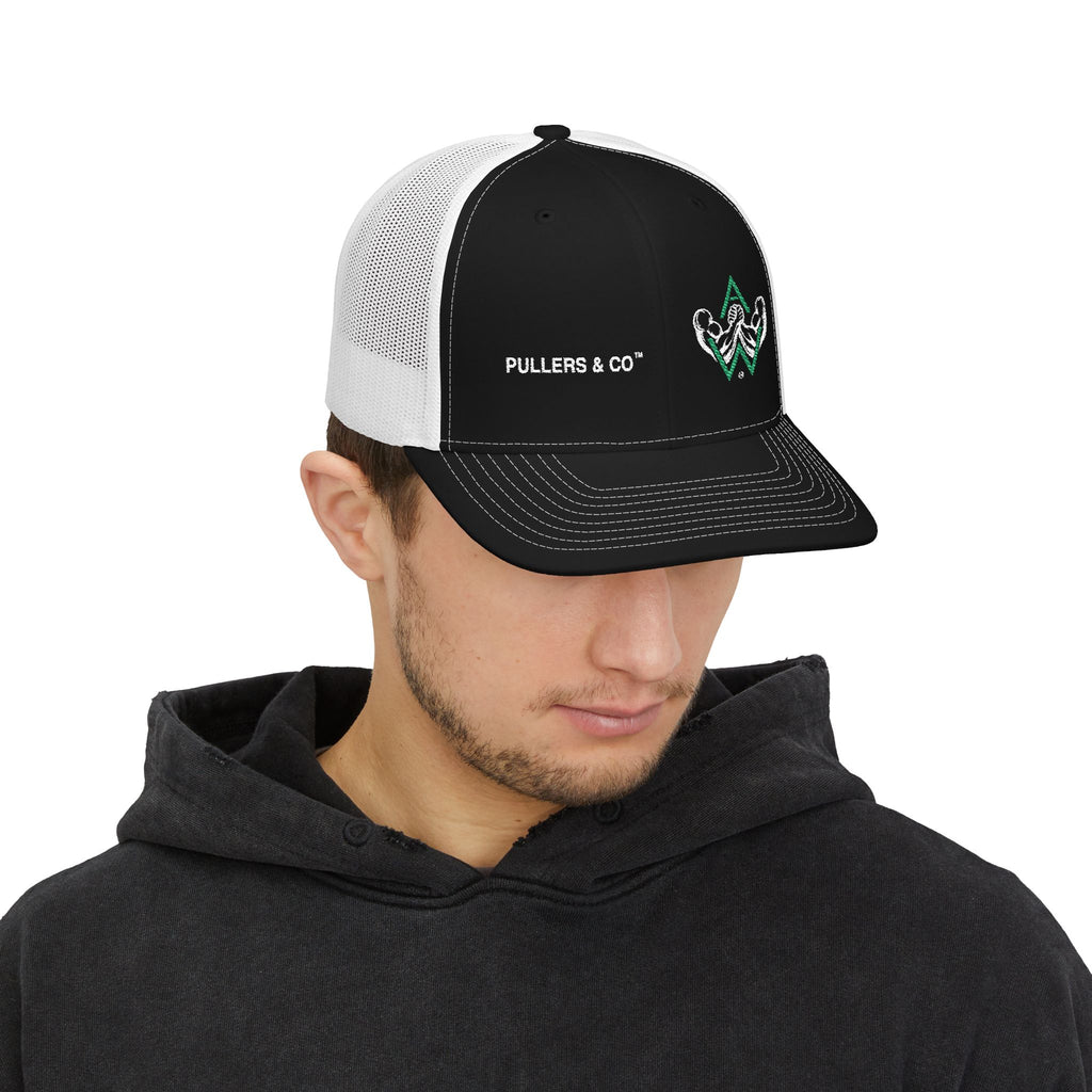 Embroidered Trucker Cap | Pullers & Co. Rope Logo Snapback