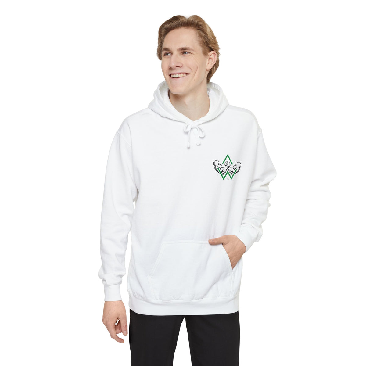 Arm Wrestling Pullover Hoodie Unisex | Classic Arm Emblem & Circular Logo | Pullers & Co.