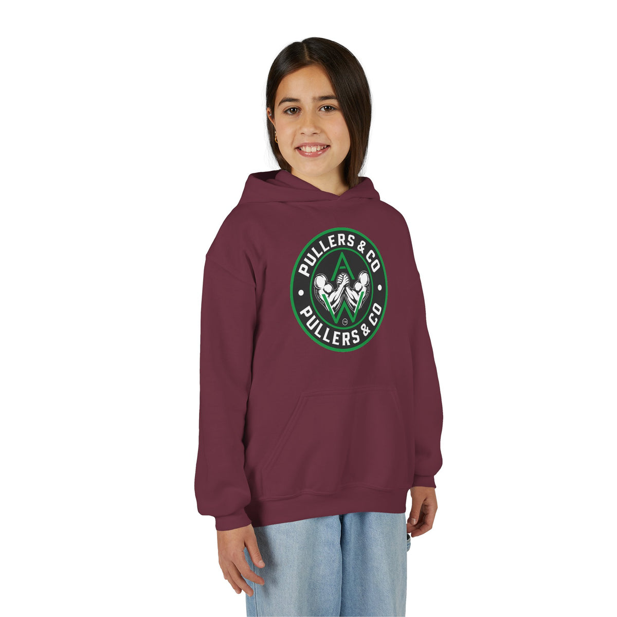 Youth Pullover Hoodie - Circular Logo - UNISEX | Pullers & Co.