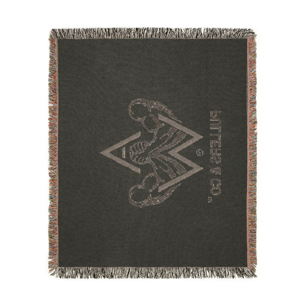 Arm-Wrestling Logo Woven Throw Blanket (comfy vintage vibe) | Pullers & Co.