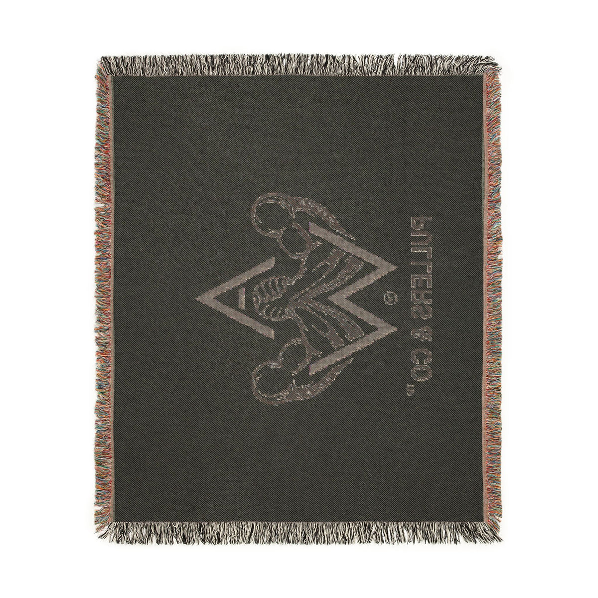 Arm-Wrestling Logo Woven Throw Blanket (comfy vintage vibe) | Pullers & Co.