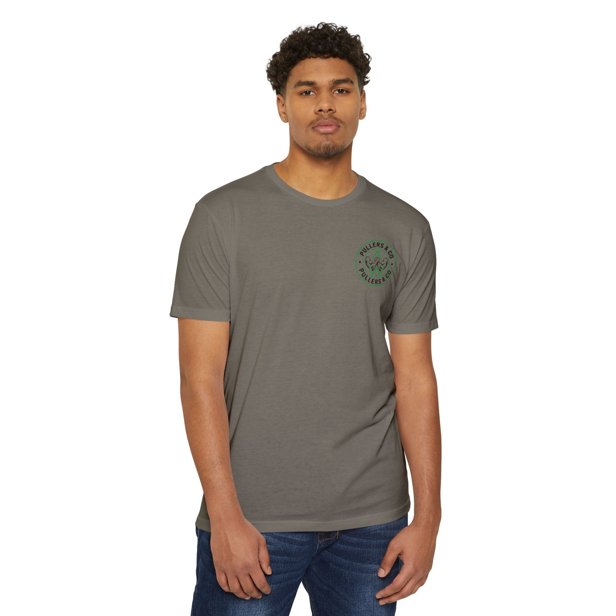 Men's Circular Logo & Classic Arm Emblem T-Shirt | Pullers & Co.